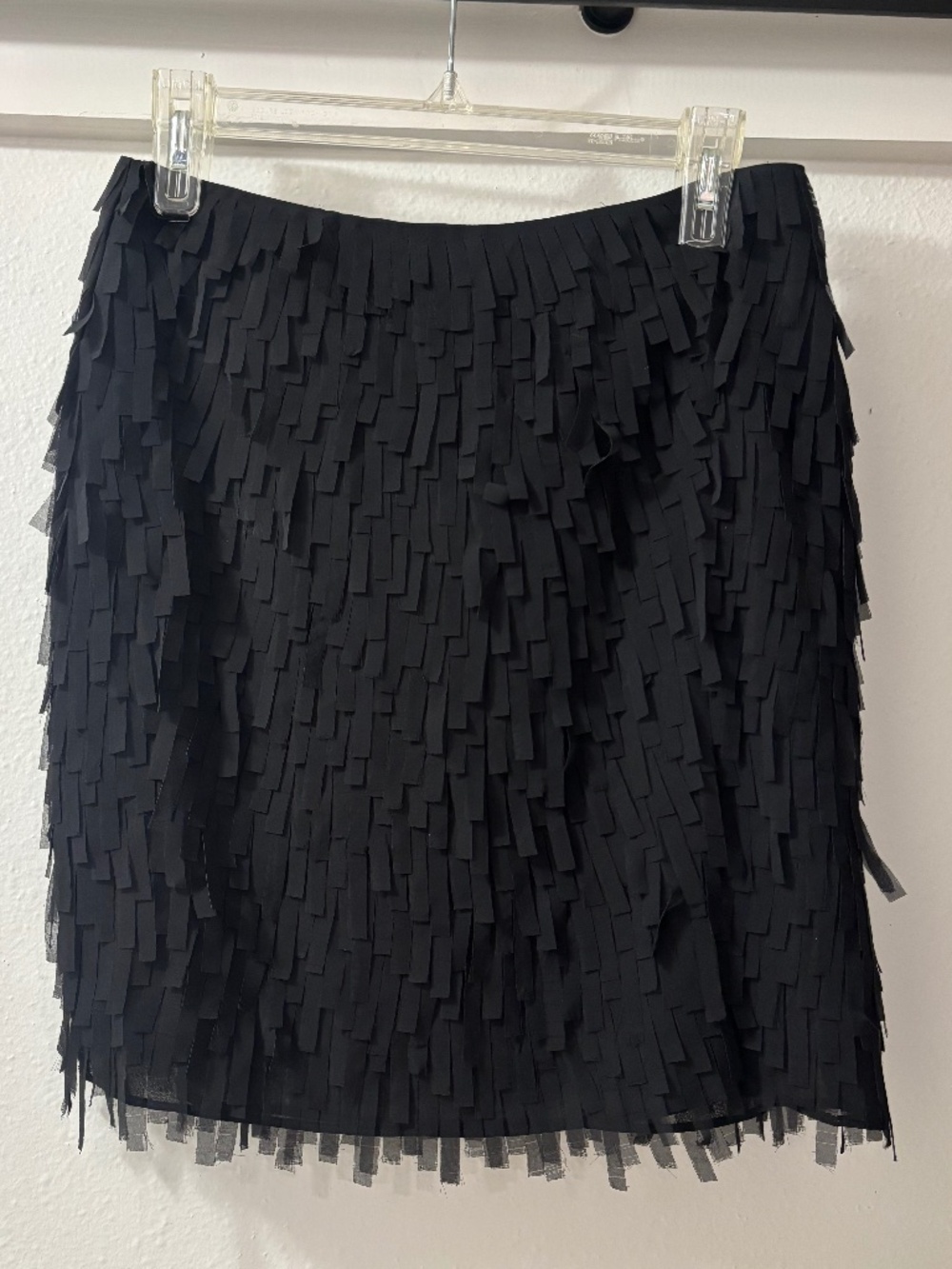 Ann Taylor Black Label Womens 2 Fringe Skirt Shimmy Cocktail Party Fancy